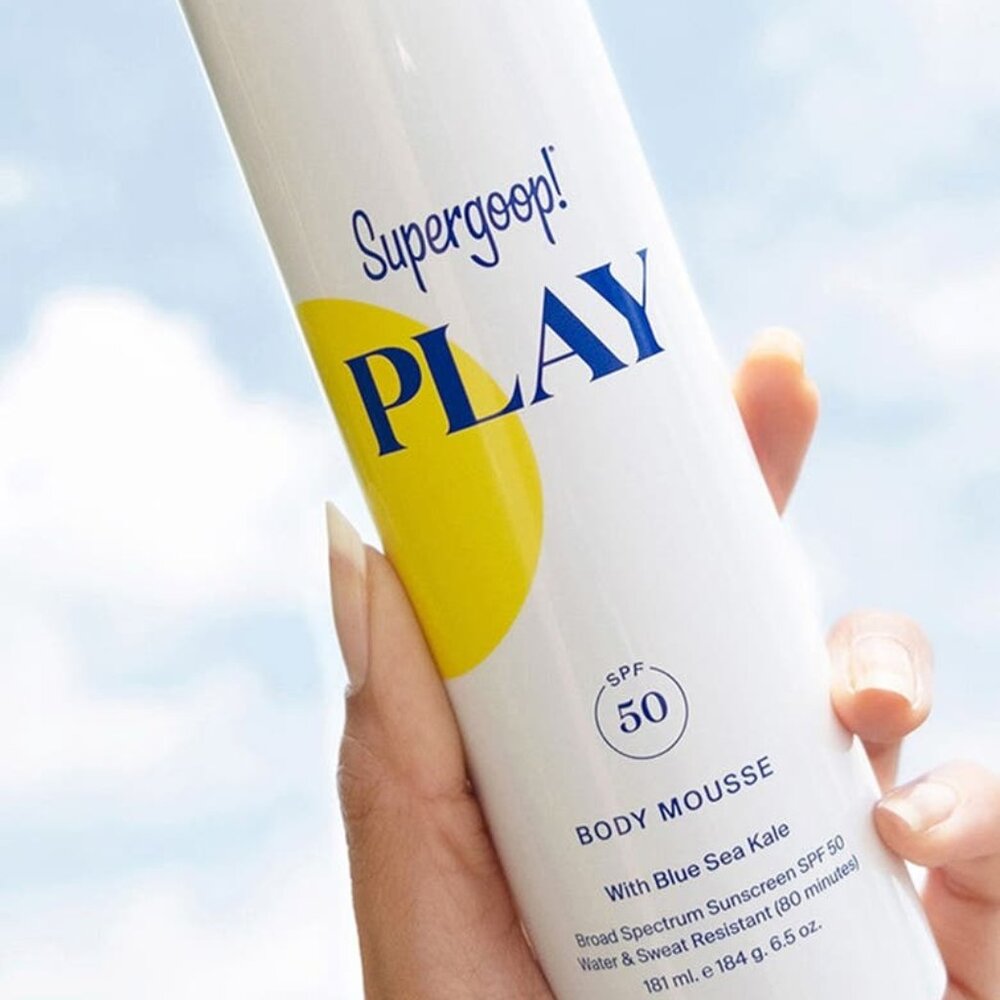 SUPERGOOP Play Body Mousse  SPF 50 Sunscreen Spray 6.5 oz NWT